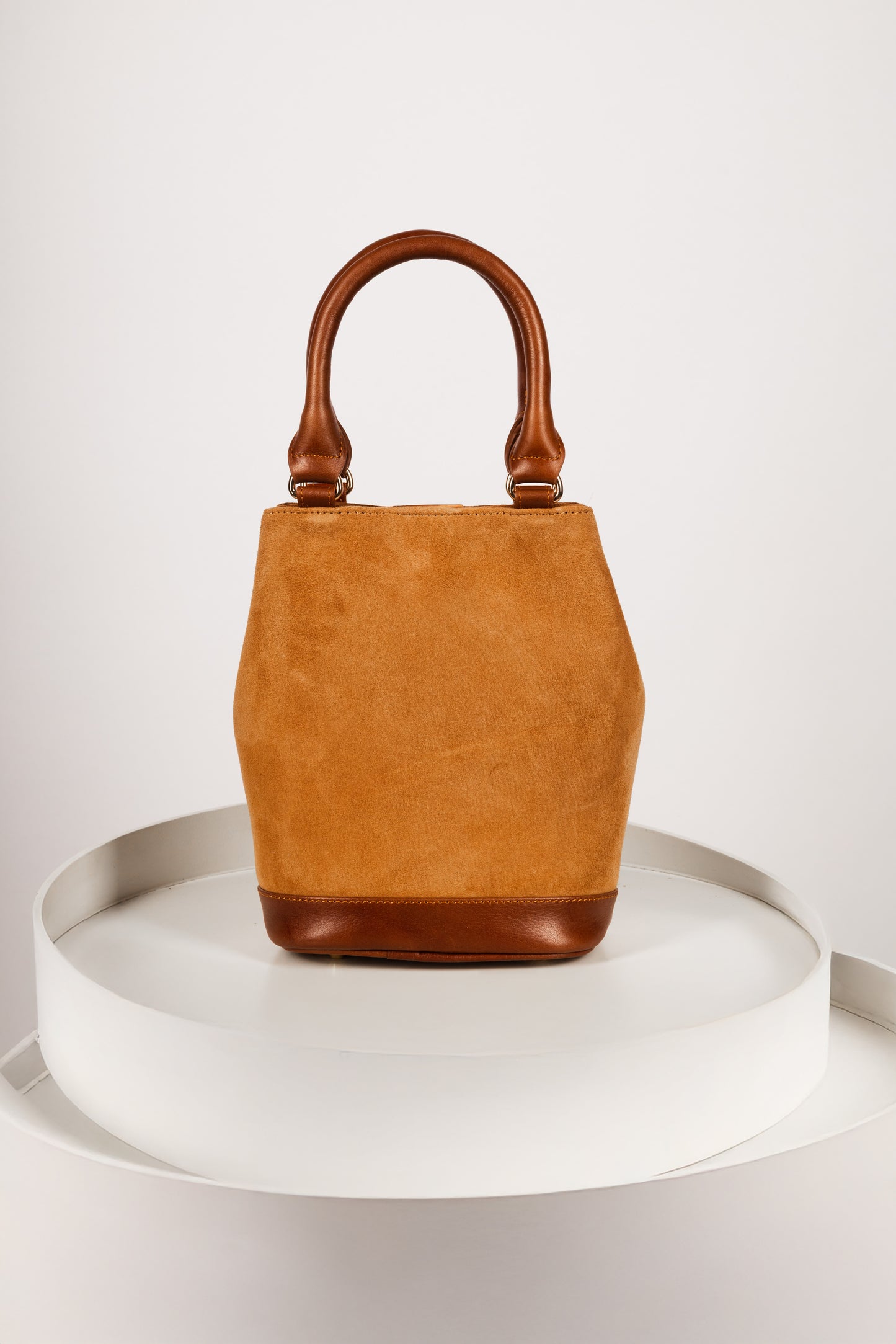 Siena de Cuero Gamuza Miel con cuero liso camel