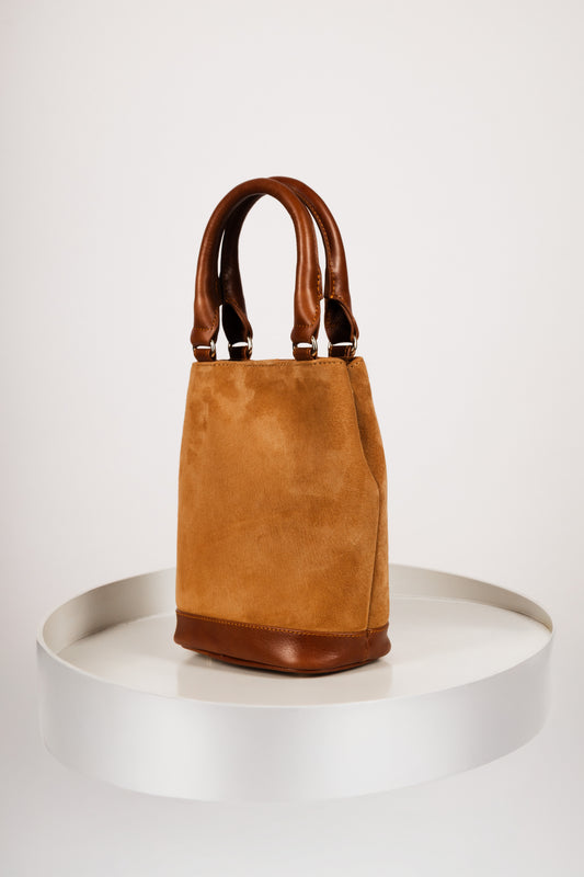 Siena de Cuero Gamuza Miel con cuero liso camel