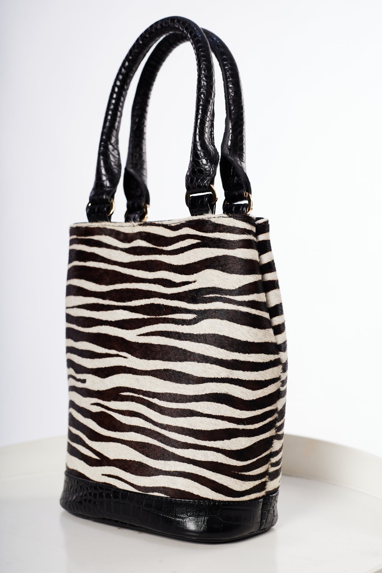 Cartera "Siena" – Piel diseño de zebra de pelito OFF 10% SALE